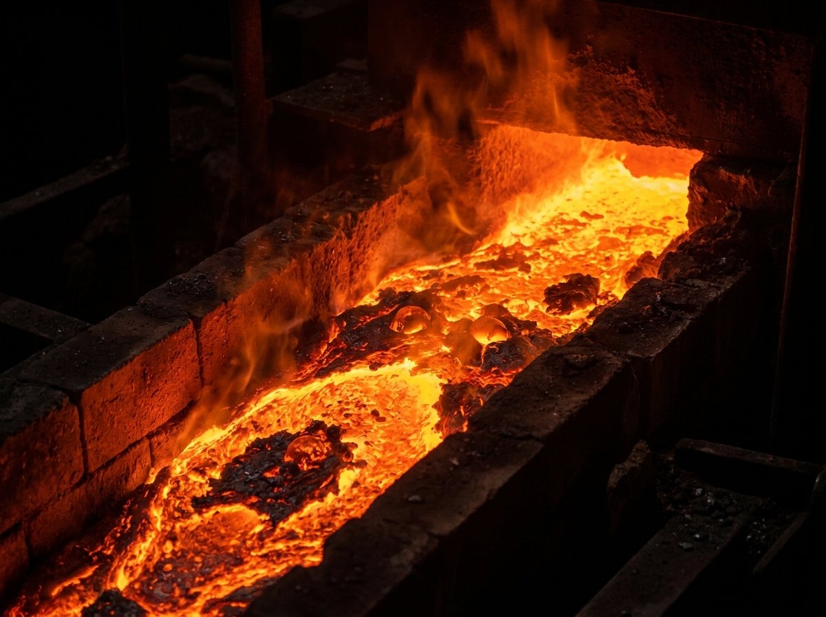 约 1500°C 熔融的玄武岩